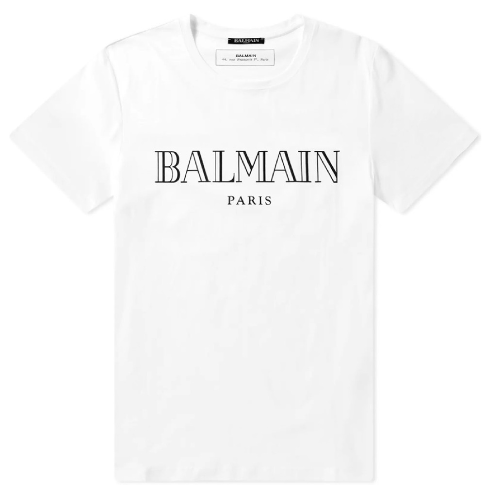 ORIGINAL BALMAIN TEXT LOGO T SHIRT FOR MEN